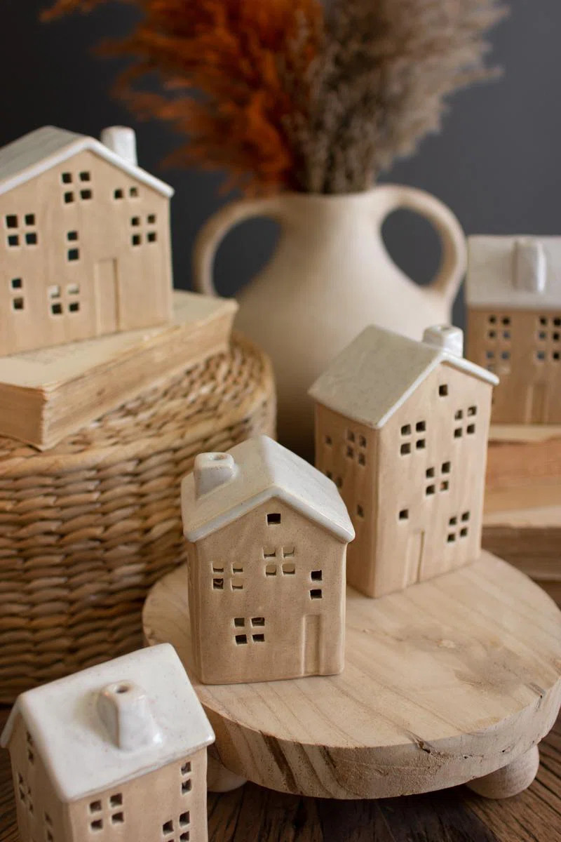 SET OF FIVE CERAMIC HOUSES | Wayfair North America