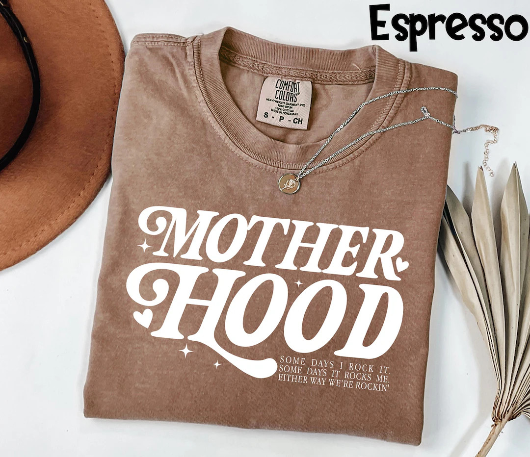 Comfort Colors® Motherhood Shirt, Trendy Mama T Shirt, Mom Life Tee, Oversized Graphic Mom T-shi... | Etsy (US)