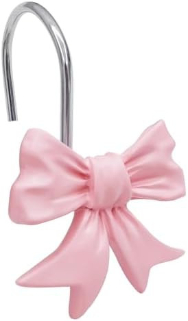 CHICTIE Decorative Shower Curtain Hooks, Bow Knot Shower Curtain Rings Hooks for Bathroom Baby Ki... | Amazon (US)