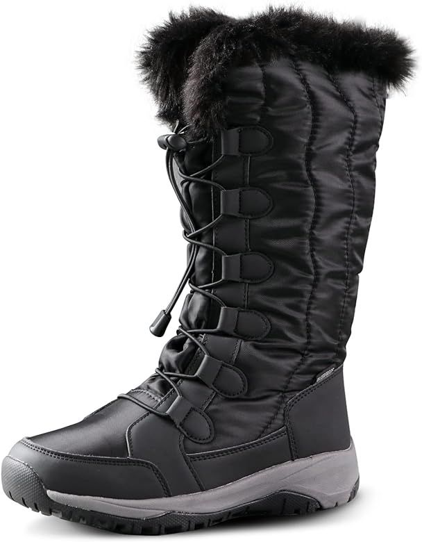 ALBETRIOUS Women's Waterproof Long Snow Boots Winter Thinsulate Insulation Warm Fur Lined Anti-Slip  | Amazon (US)