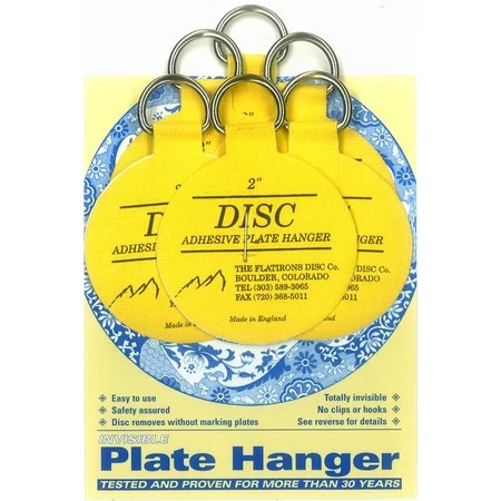 Flatirons Disc Adhesive Plate Hanger Set (6 - 2 Inch Hangers) RDD5 | Walmart (US)