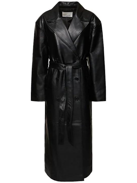Tina faux leather trench coat | Luisaviaroma