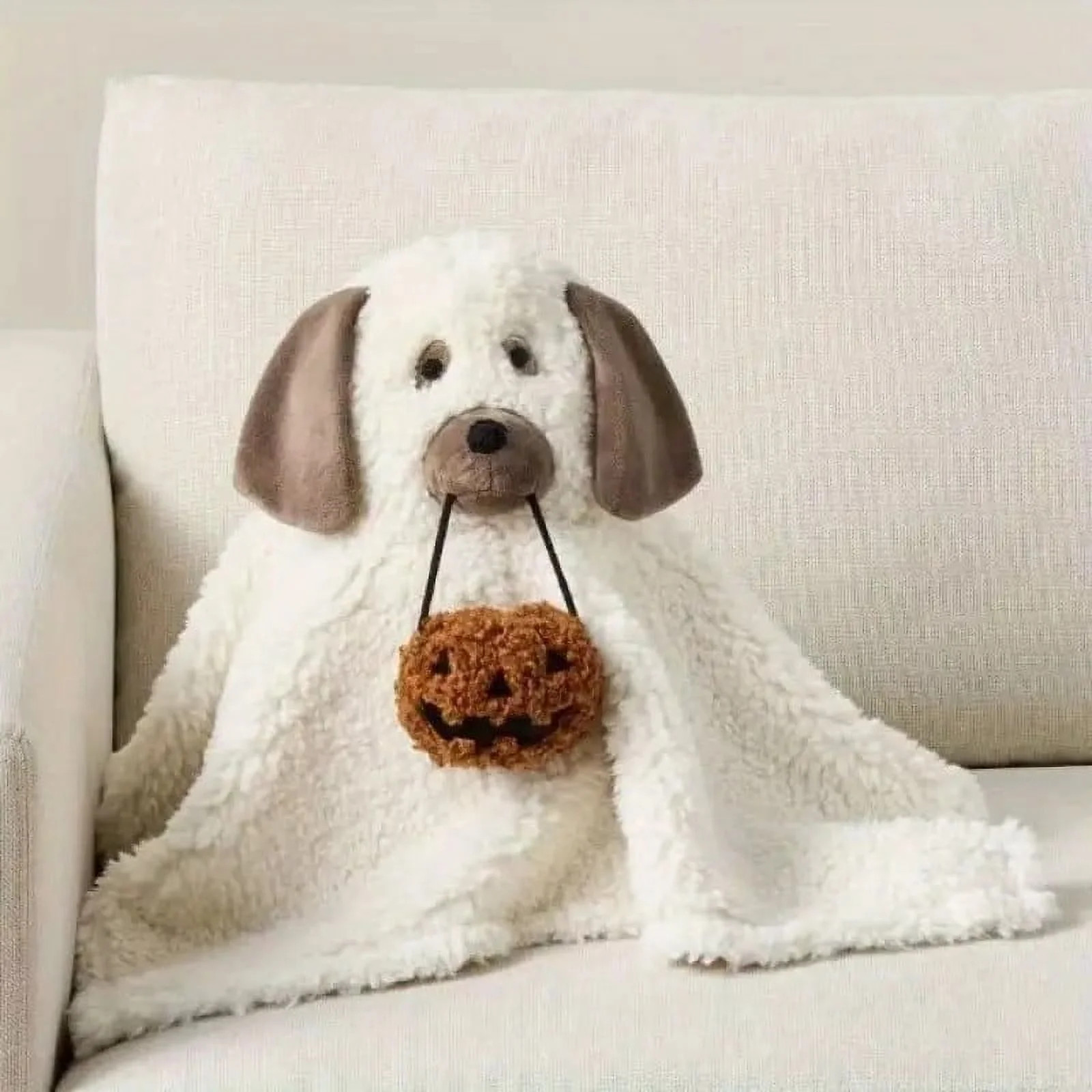 Cute Dog & Bat Halloween Decorative Pillow - Soft, No-Power Home Accent for Festive Atmosphere | Walmart (US)