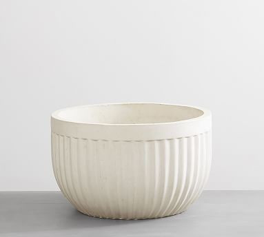 Concrete Fluted Planter - Chalk | Pottery Barn (US)