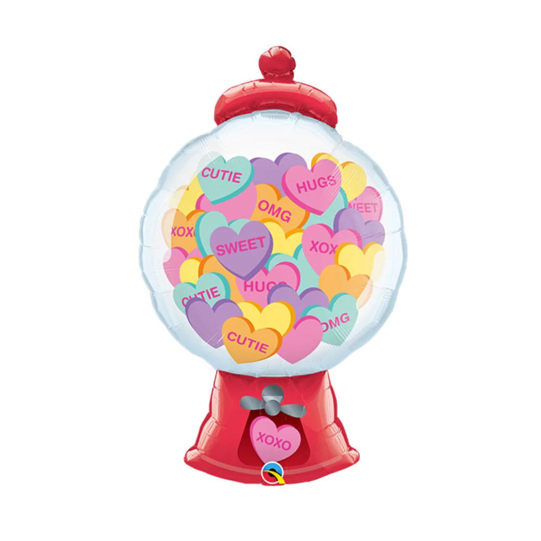 XL Candy Hearts Gum Ball Machine Balloon | Ellie and Piper