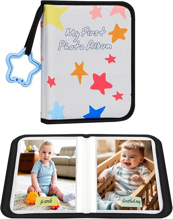 Baby's My First Photo Album for Baby Holds 21 4x6 Photos, Baby Photo Album Soft Cloth Family Book... | Amazon (US)