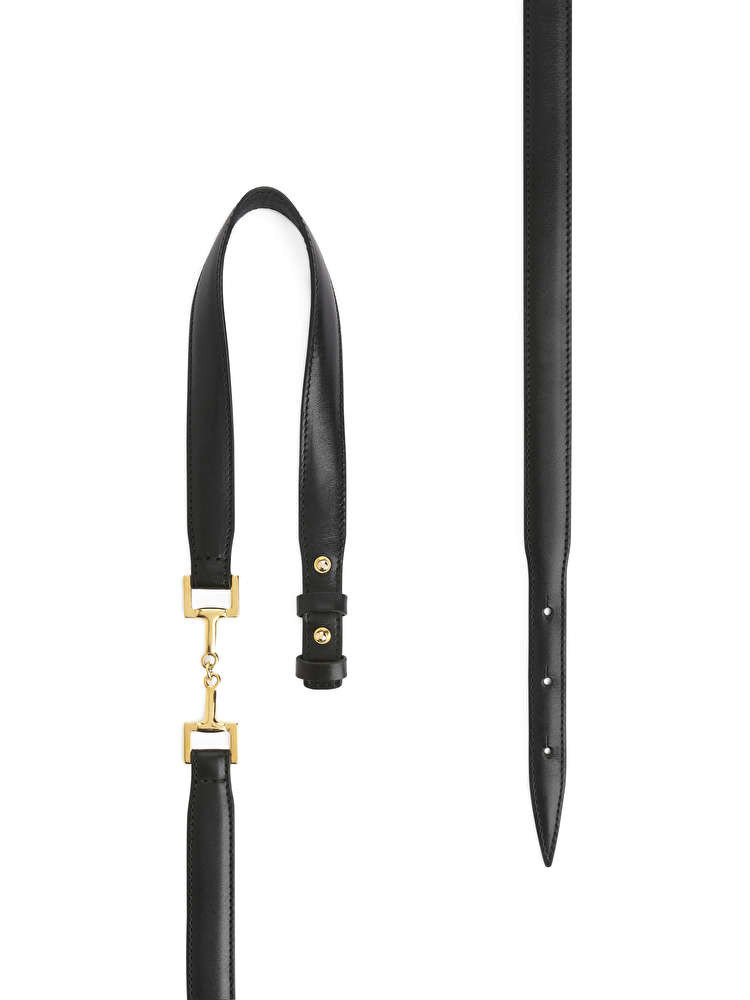 Horsebit Buckle Leather Belt | ARKET (EU)