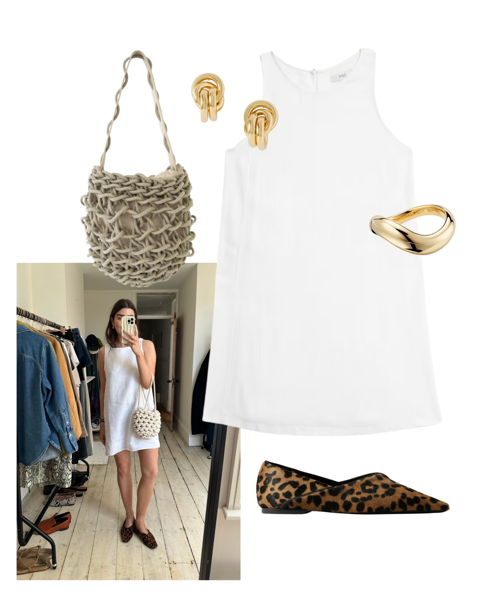 A warm-weather go-to: white linen dress made more playful with leopard flats and woven bag. 

You can find more style content over on my Substack ’The Wardrobe Edit’

#LTKsummer #LTKstyletip