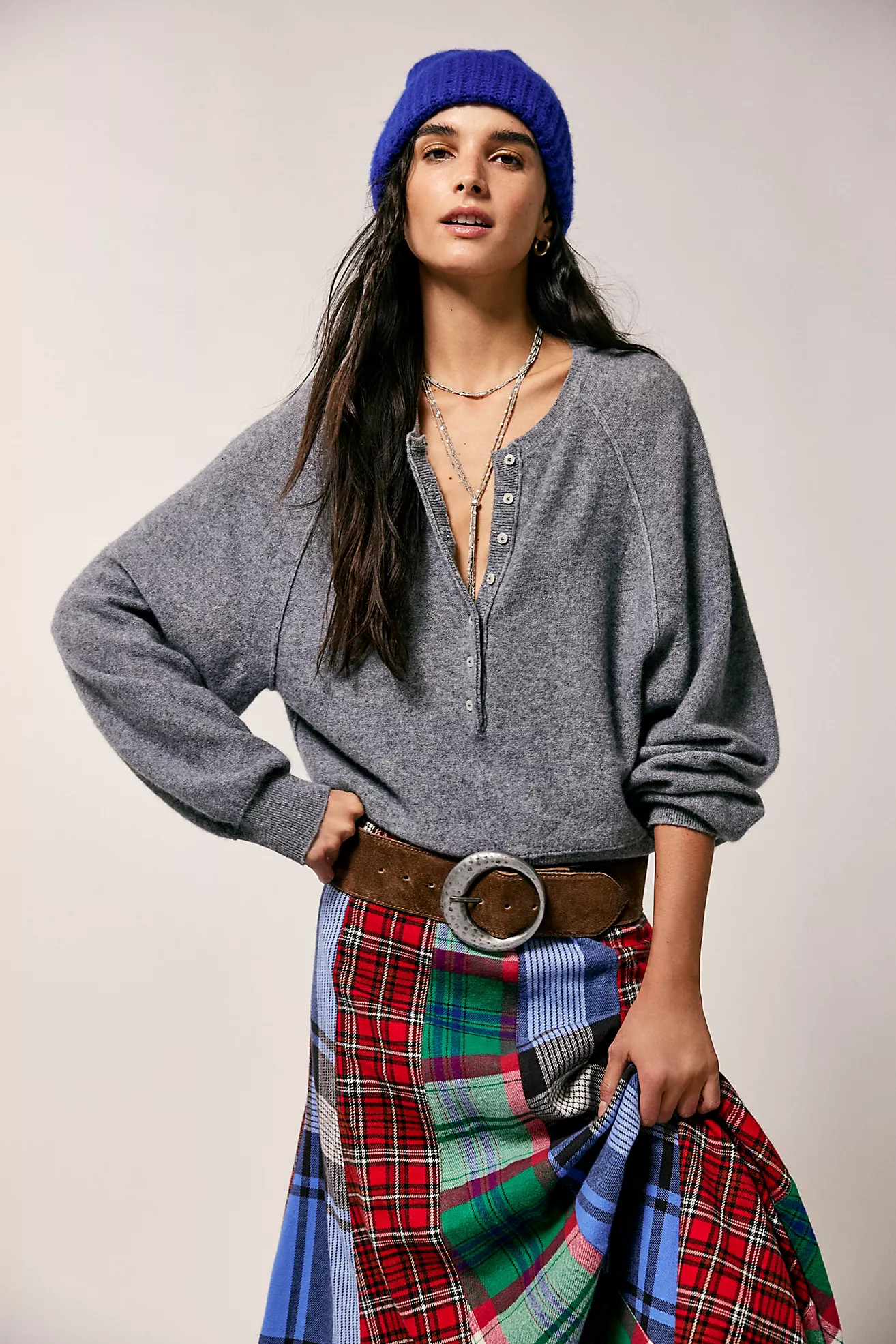 Porta Cashmere Henley Sweater | Free People (UK)