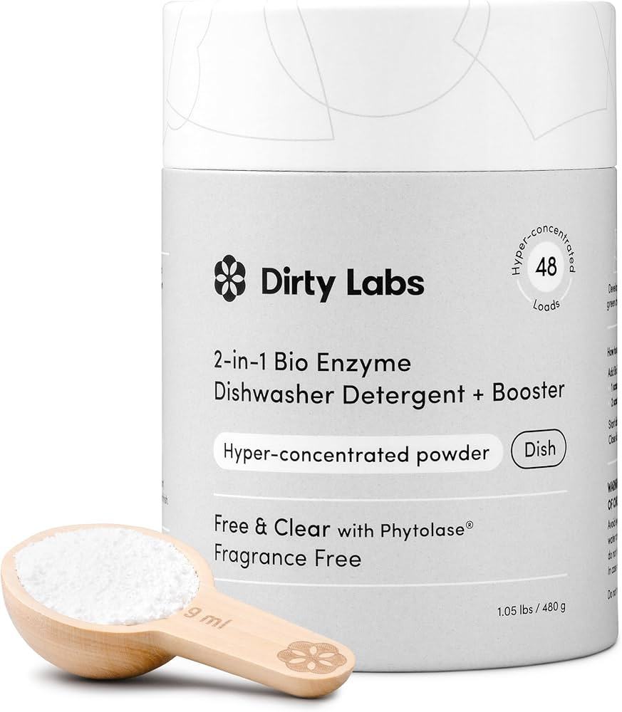 Dirty Labs | Dishwasher Detergent and Booster | Scent Free | 48 Loads (1 lb) | Ultra Clean, Spot ... | Amazon (US)