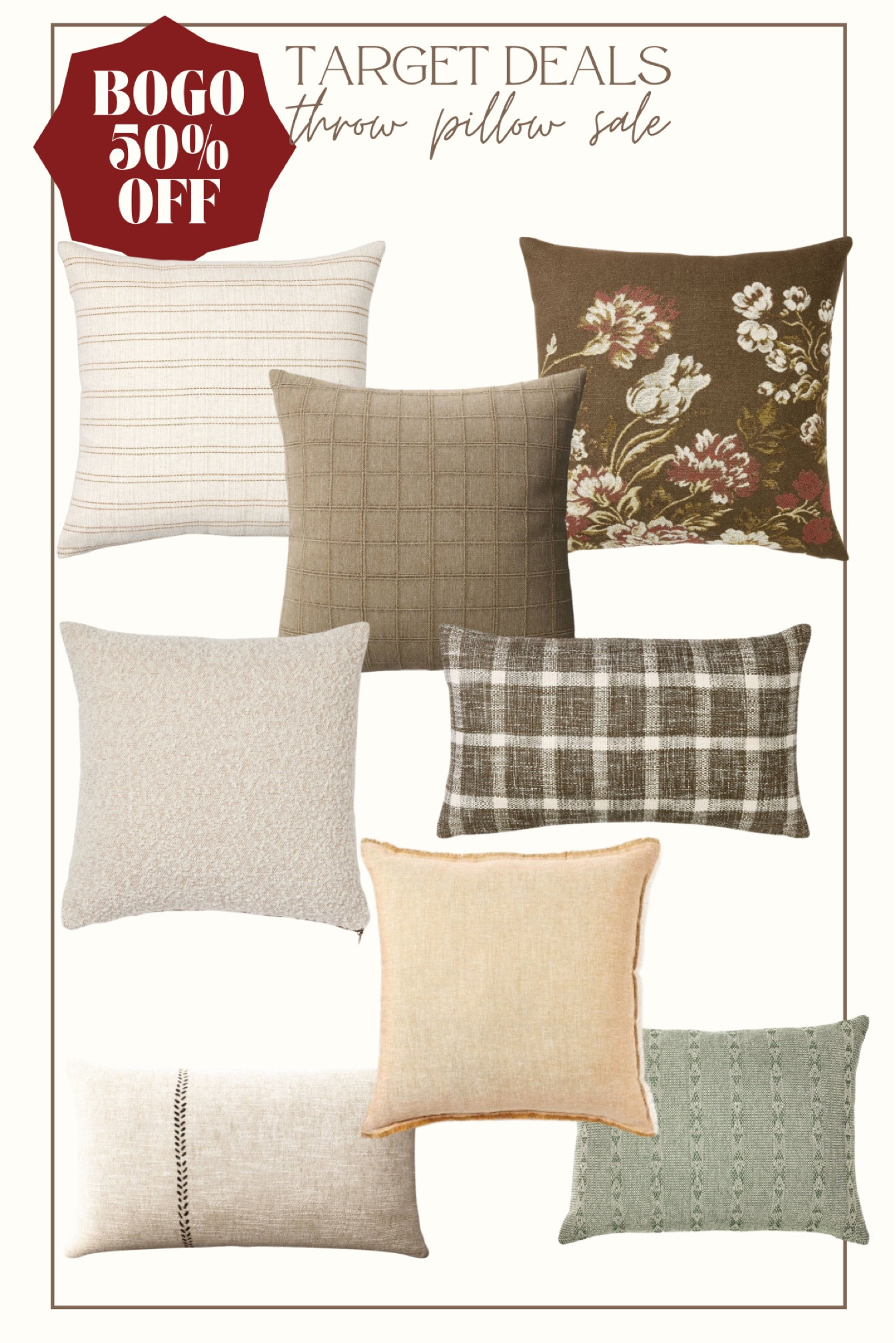 Studio McGee and threshold throw pillows are BOGO 50% off for Target Circle Week! 
Target Home


#LTKSaleAlert #LTKHome #LTKSummerSales