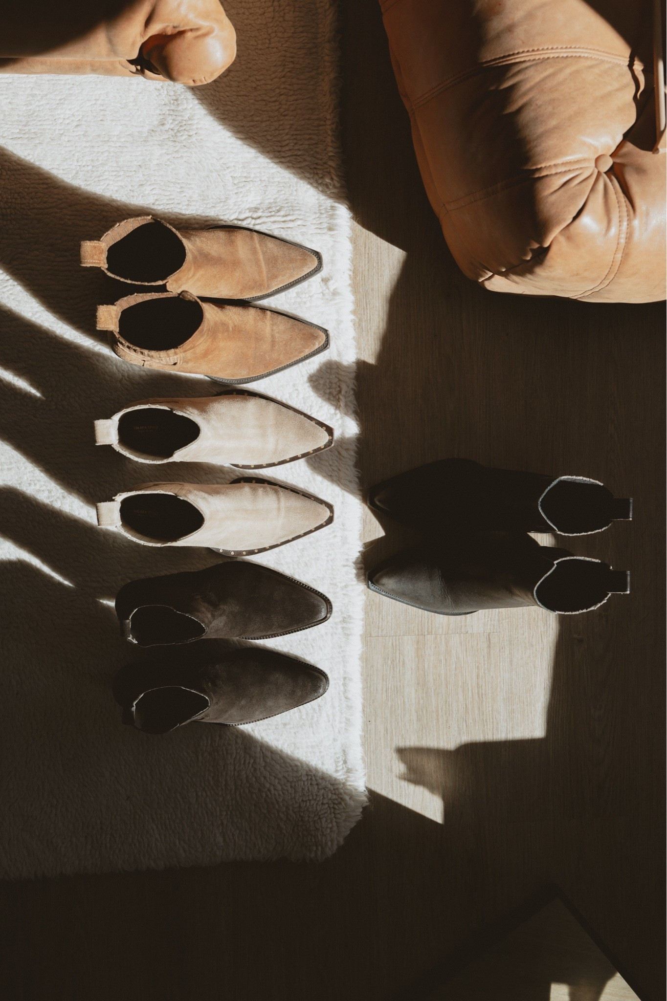 All lined up: Golden Goose Debbie boots & Allsaints Carter Chelsea boots 👢 
Golden Goose Debbie beetles boots: the most comfortable Chelsea boots I’ve ever worn hence the numbers 🥺☺️ Leather all over including soles, but it’s very durable. Exceptional quality & design with some colors lightly distressed and some waiting for you to do the job. This season they’re coming with a zipper on the side, most of mine are just pull-on styles. The ones with the zipper are a little narrower around the ankle. Both models are great for high arch foot 🤗
Allsaints Carter Chelsea boots: a beautiful very well made Chelsea boots with just a hint of a western style, rich dark brown suede and a very comfy heel, great if you have a low arch foot. 
Linking a few similar styles along the way too 🤗🫶

#LTKSeasonal #LTKTravel #LTKWorkwear