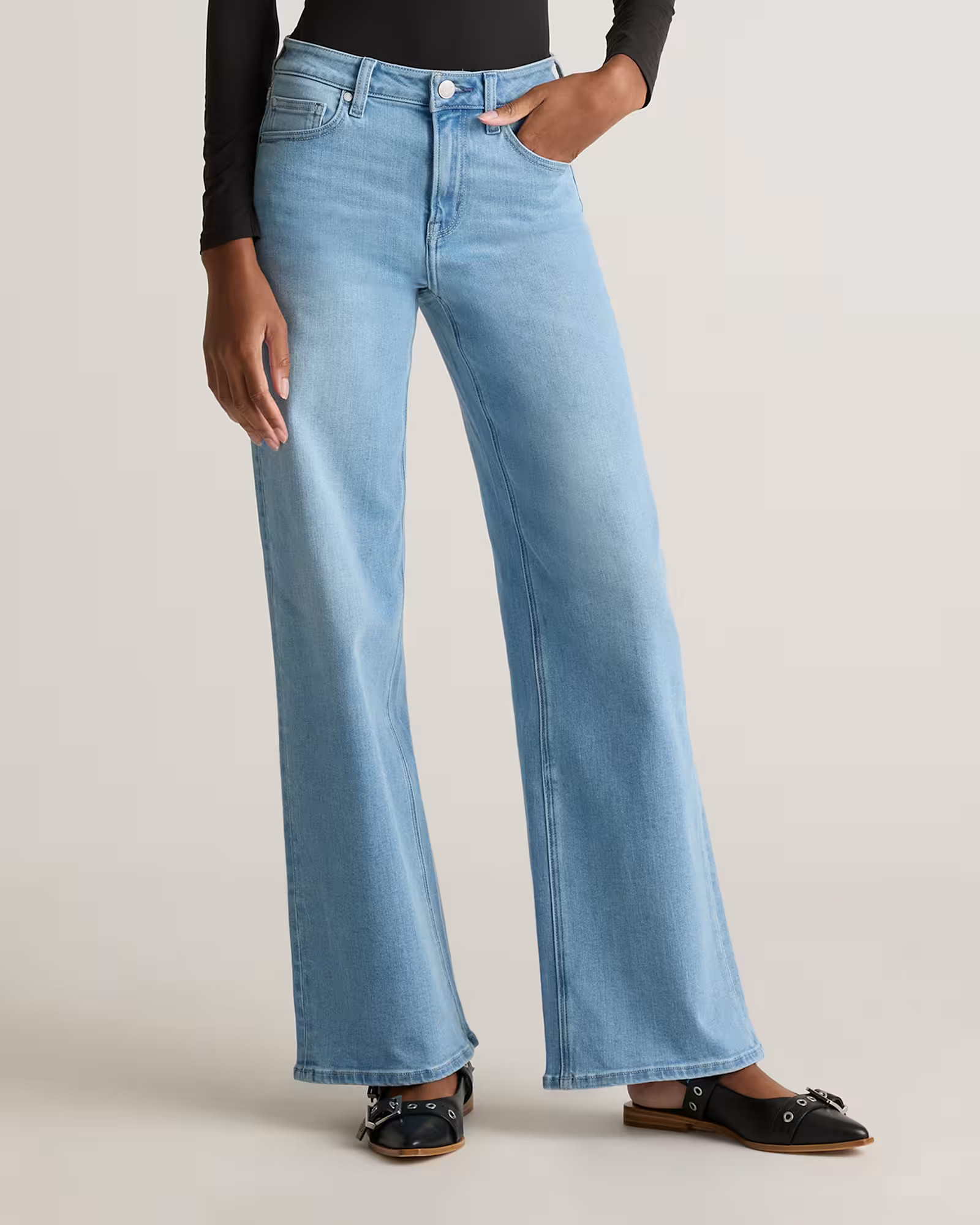 Bella Stretch Wide Leg Jeans | Quince