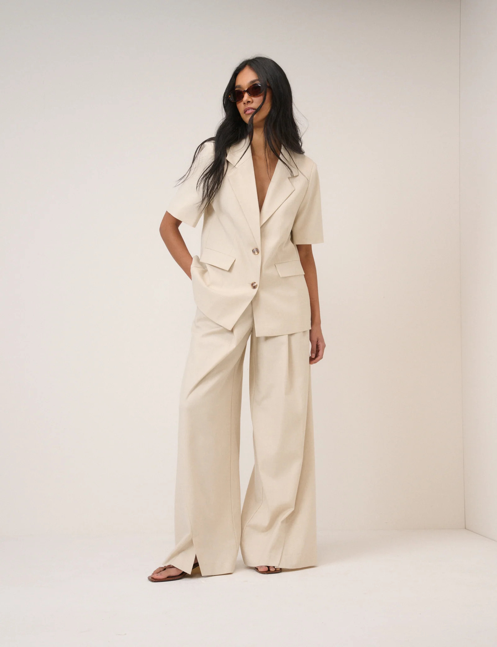 Stone Blazer & Trouser Set | Nobody's Child