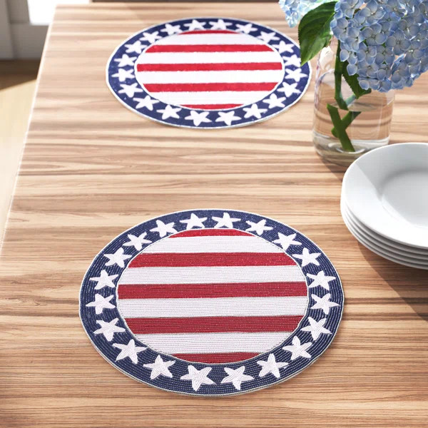 Lateesha Striped Round Placemat | Wayfair North America