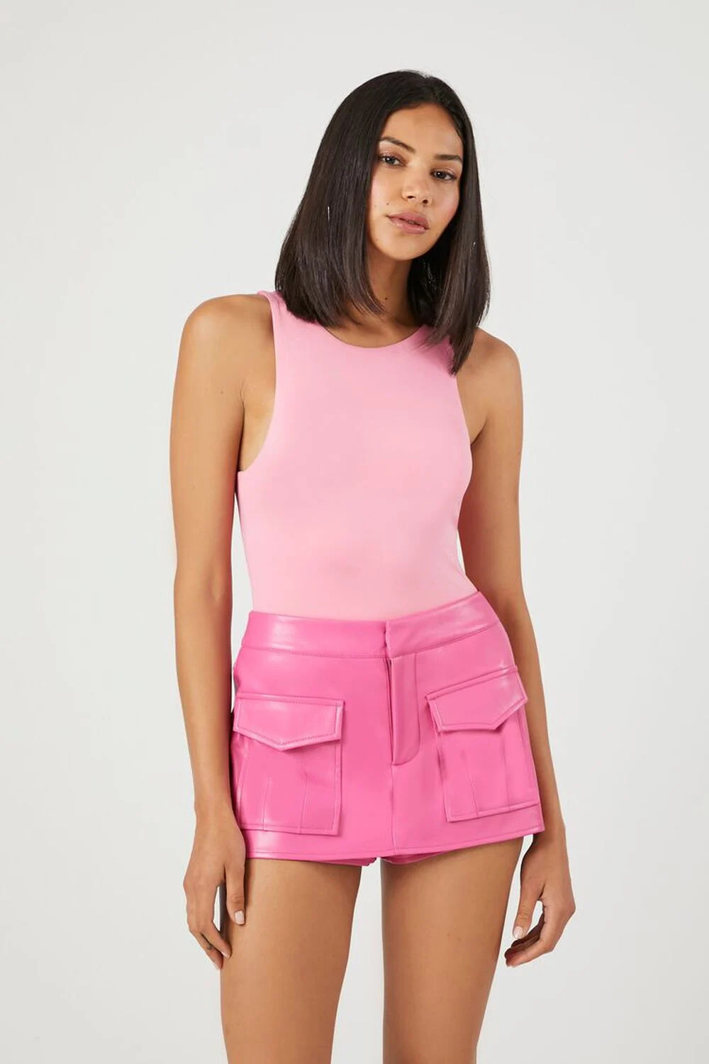 Faux Leather A-Line Skort | Forever 21 (US)