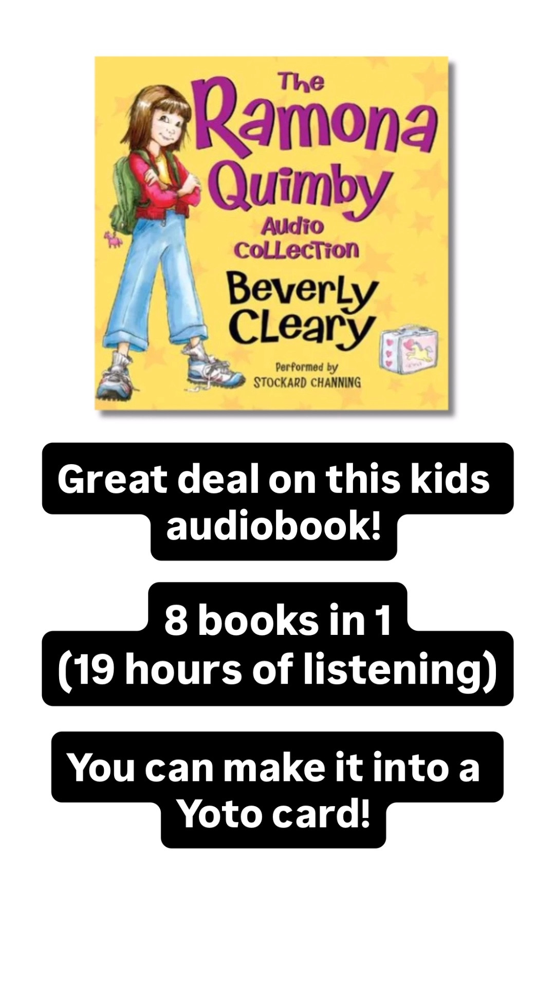 We love this audiobook collection for under $7!
It’s a steal for 19 hours of audio (8 books in 1)
Plus, you can make it into a Yoto card.

#LTKSaleAlert #LTKKids