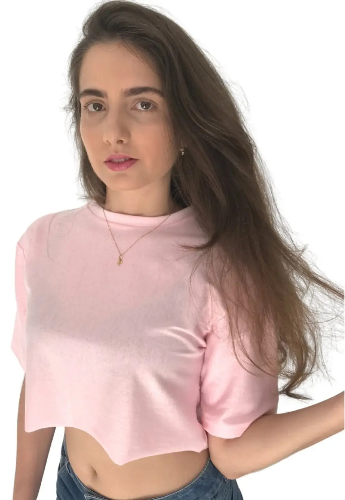 Blusa Lisa Cropped Regatinha Top Fit Premium Rosa Claro | Dafiti (BR)