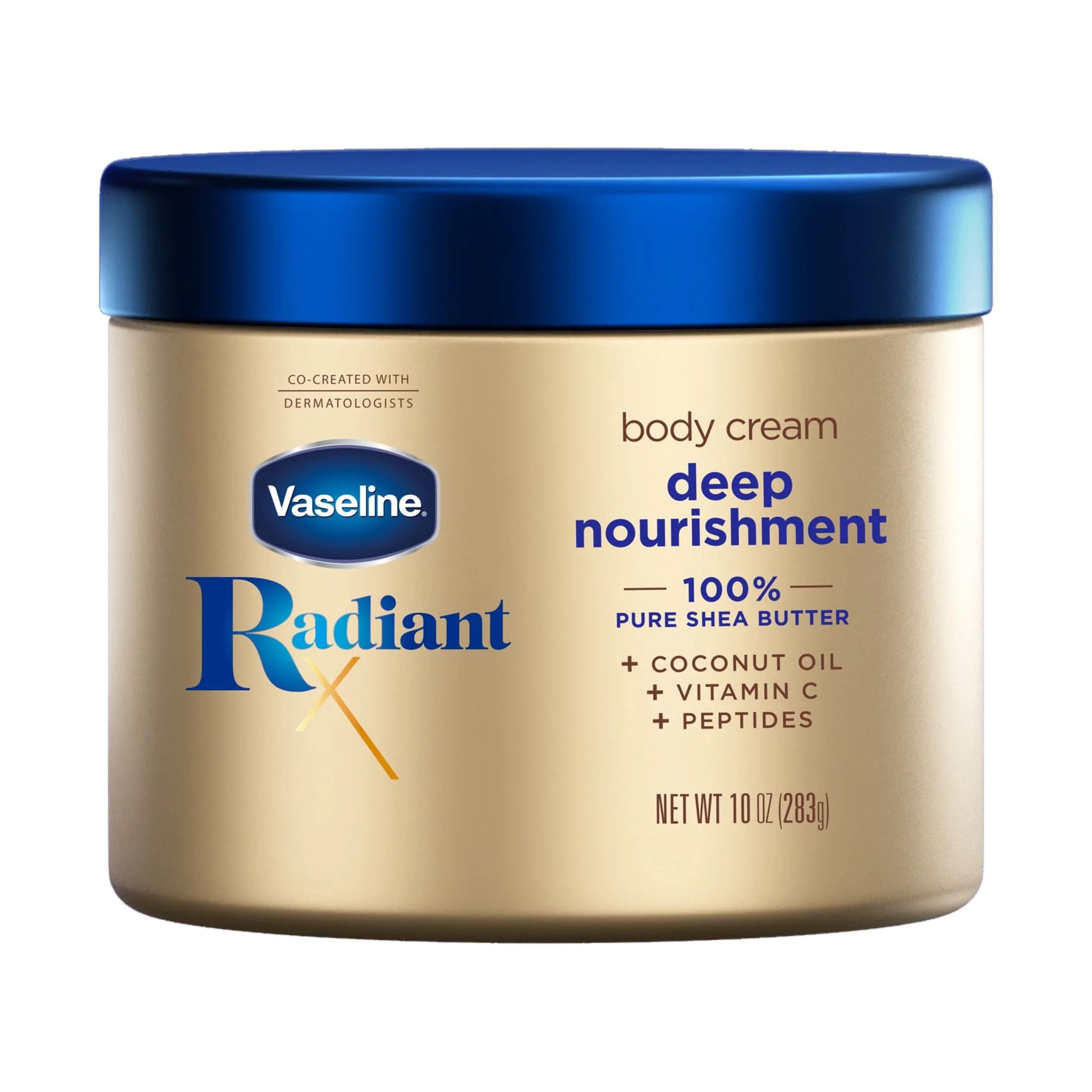 Vaseline Radiant X Deep Nourishment Body Cream for Dry Skin 100% Pure Shea Butter, Coconut Oil, V... | Walmart (US)