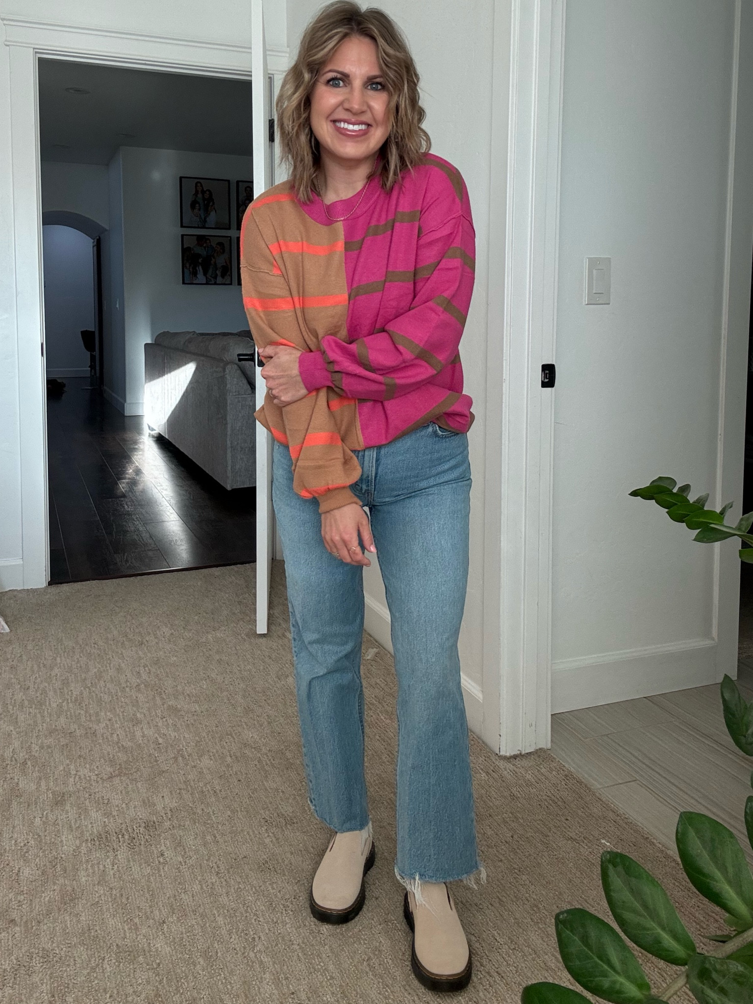 Love a fun sweater to brighten up cold weather! And these shoes are on repeat!!! I LOVE THEM! Wearing my true size 6 in shoes but if in between would size up. Jeans are true to size  