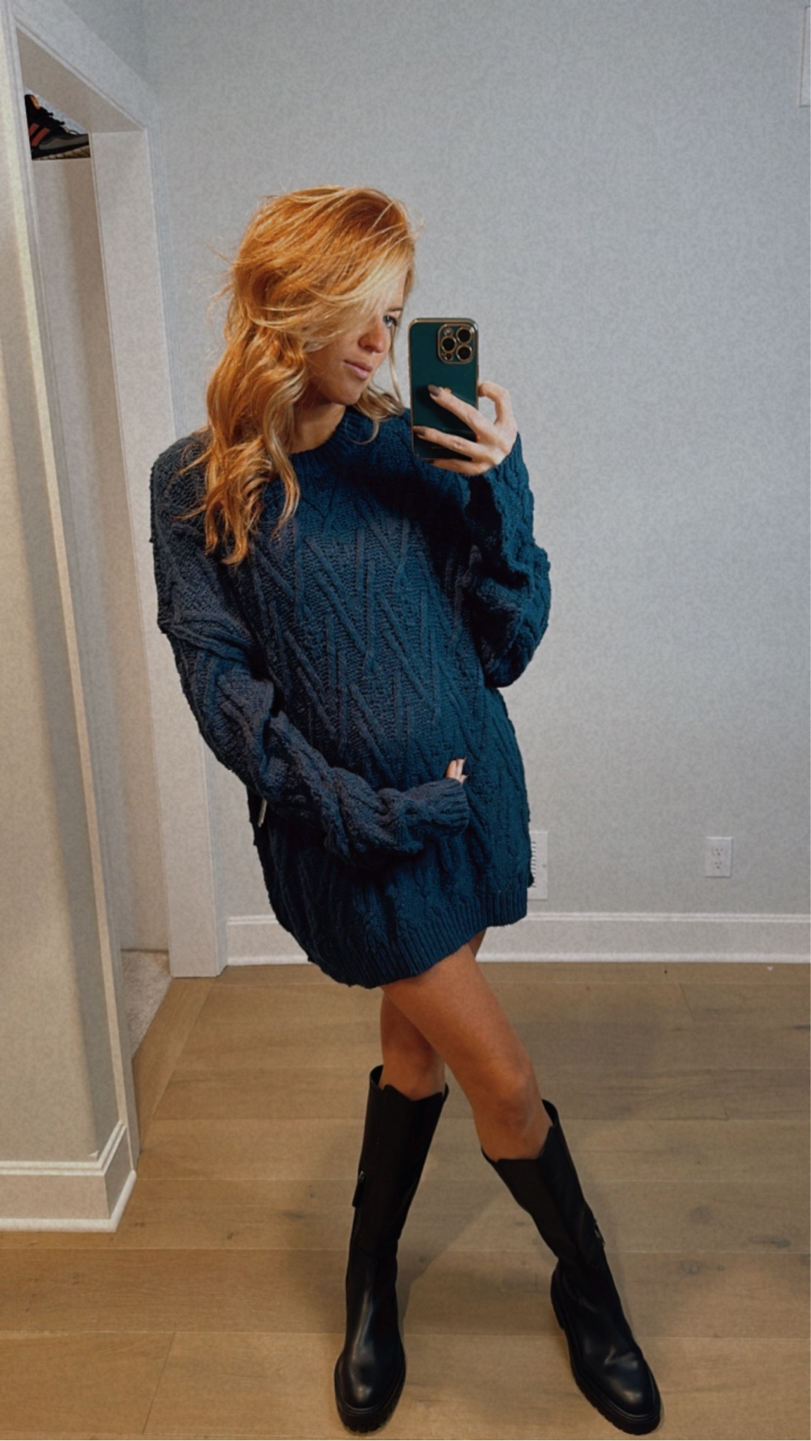 Teal blue cable knit free people sweater 

#LTKCyberWeek #LTKbump #LTKsalealert