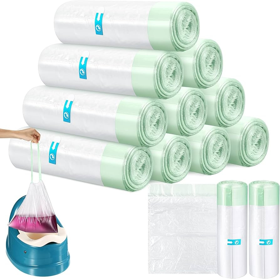 300 Pcs Potty Chair Liners with Drawstring Disposable Training Toilet Seat Potty Bags Portable Tr... | Amazon (US)