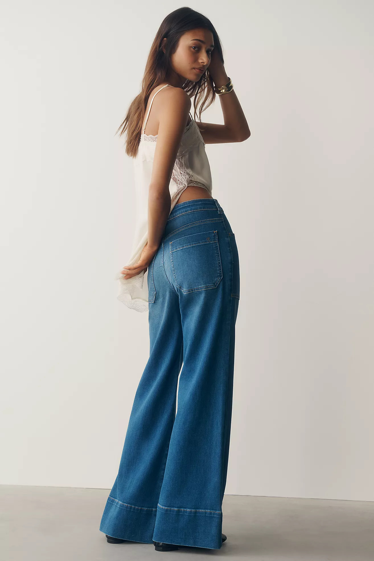 Pilcro Rylan Relaxed High-Rise Flare Jeans | Anthropologie (US)
