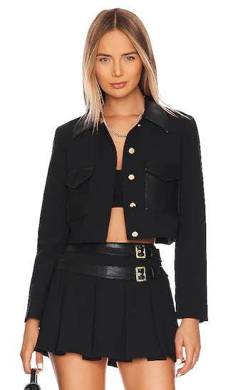 Amanda Uprichard Sanders Jacket in Black. - size S | Revolve Clothing (Global)