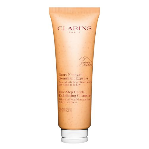 Clarins One-Step Gentle Exfoliating Cleanser | 3-In-1 Cleanser, Makeup Remover and Exfoliator | Boosts Radiance | Plant-Based Exfoliating Beads | All Skin Types | 4.3 Ounces | Amazon (US)