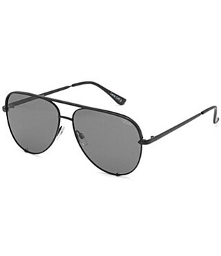 QUAY Polarized High Key Aviator Sunglasses - Black Smoke | Dillard's