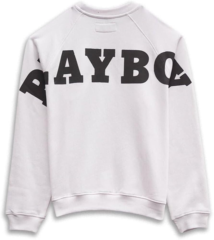 Playboy Back Crewneck Sweatshirt Unisex Pullover with Back Playing Cards Graphic & Front Bunny Lo... | Amazon (US)