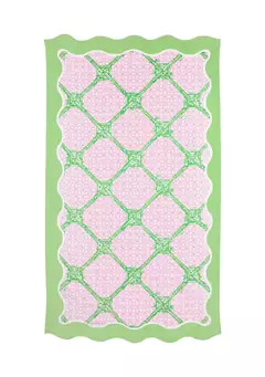 Butterfly Trellis Scalloped Beach Towel | Belk