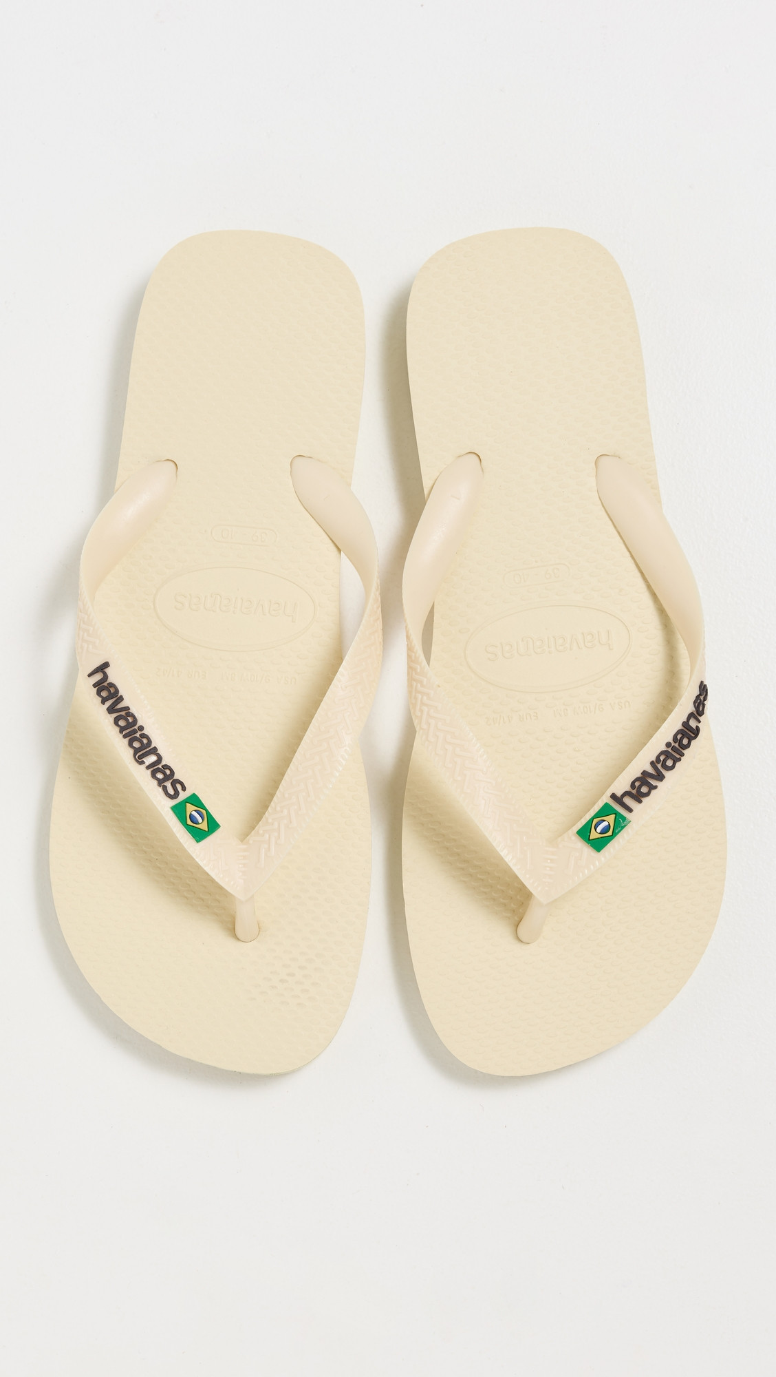 Havaianas Brazil Logo Flip Flops Buttercream 7/8 | Shopbop