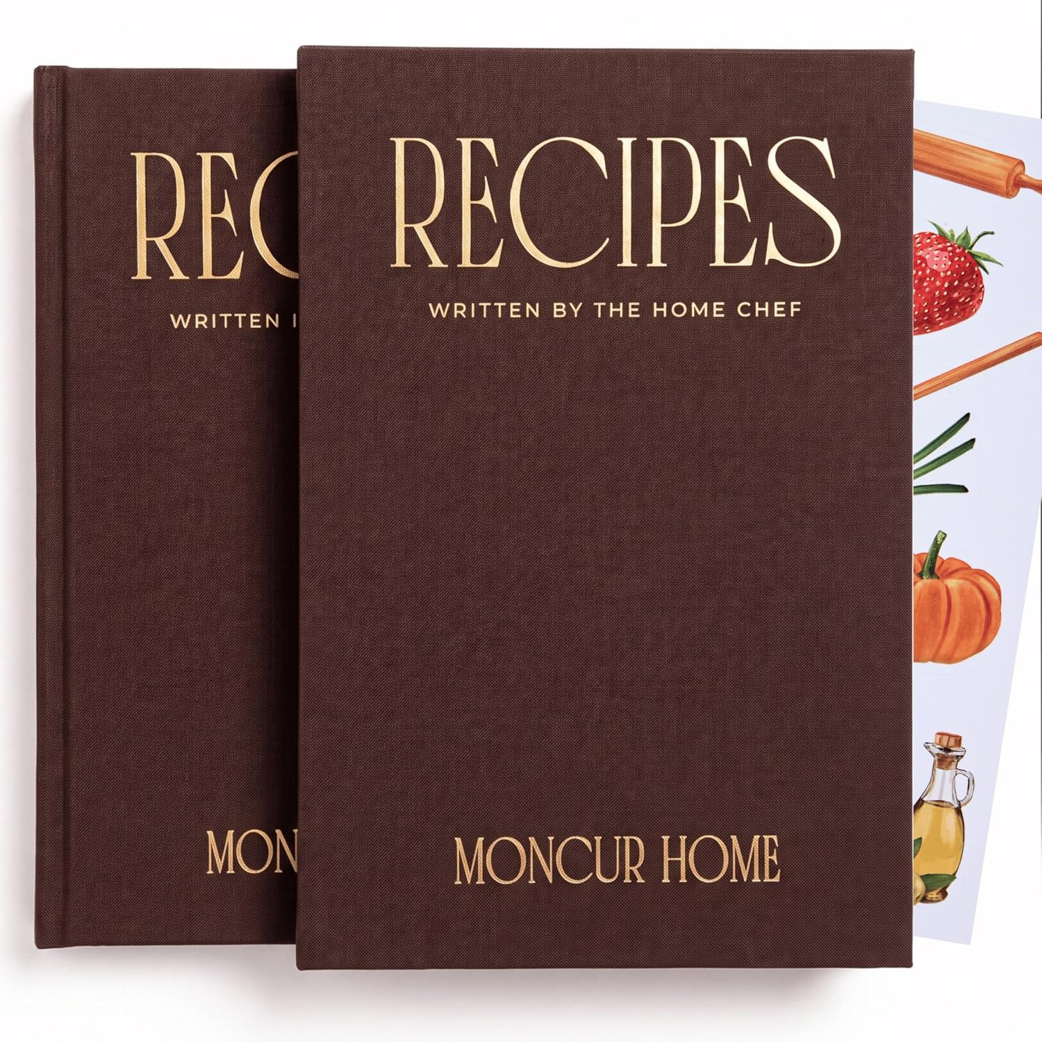 Aesthetic Recipe Journal Cook Book To Write In Your Own Recipes Blank Recipe Book Linen with 2 Sticker Sheets Recipe Notebook Cookbook Recipe Journal Chef Gifts Make Your Own Notebook (Espresso Brown) | Amazon (US)