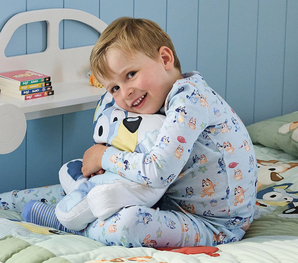 Bluey Organic Cotton Tight Fit Kid Pajama Set | Pottery Barn Kids