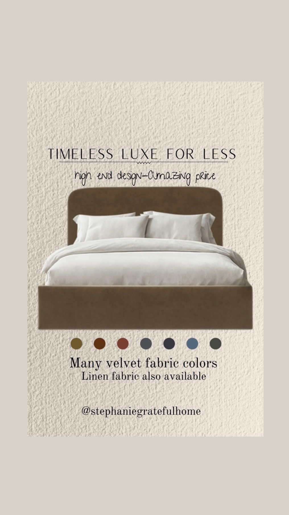 Love this bed so much- the design screams $$$$ and the velvet color options are so good- also linen fabric available too 🤌🏻

#LTKHome