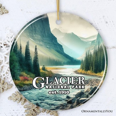 Glacier National Park Serene Nature Ornament, Traveler Christmas Gift and Montana Souvenir  3 | Target