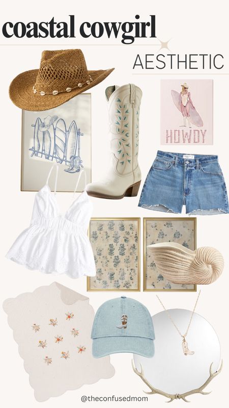 Coastal cowgirl aesthetic, coastal decor, cowgirl decor, cowgirl outfit, coastal outfit, concert outfit, country, quilt, hat, cowboy boots, cowboy hat, wall decor, table top decor, cowgirl necklace 

#LTKstyletip #LTKtravel #LTKfindsunder100