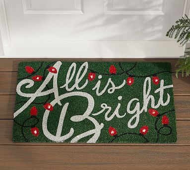 All is Bright Light Up Doormat | Pottery Barn (US)