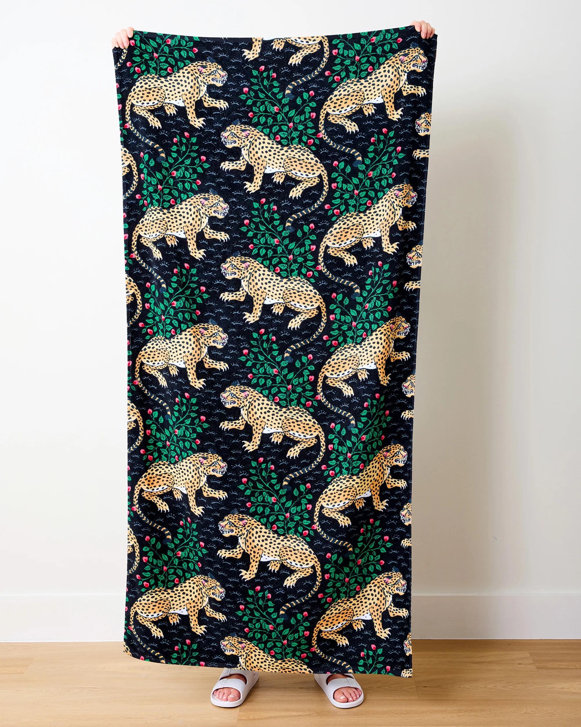 Printfresh Beach Towel in Black Bagheera | Printfresh