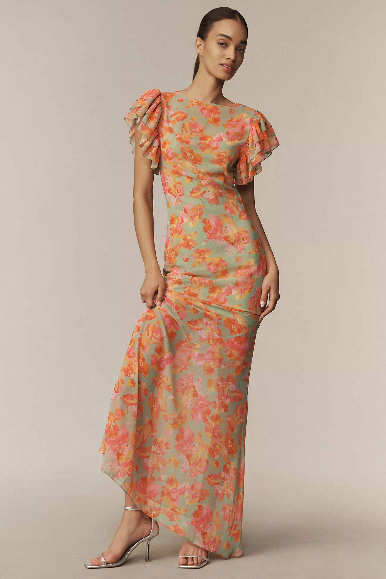 De La Vali Bougainvillea Maxi Dress | Anthropologie (US)
