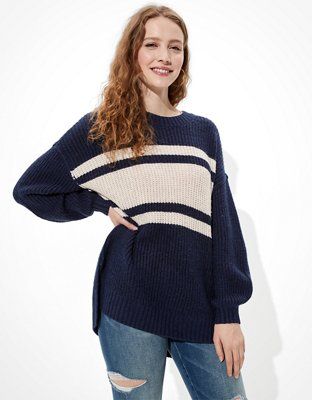 AE Oversized Dreamspun Crew Neck Sweater | American Eagle Outfitters (US & CA)