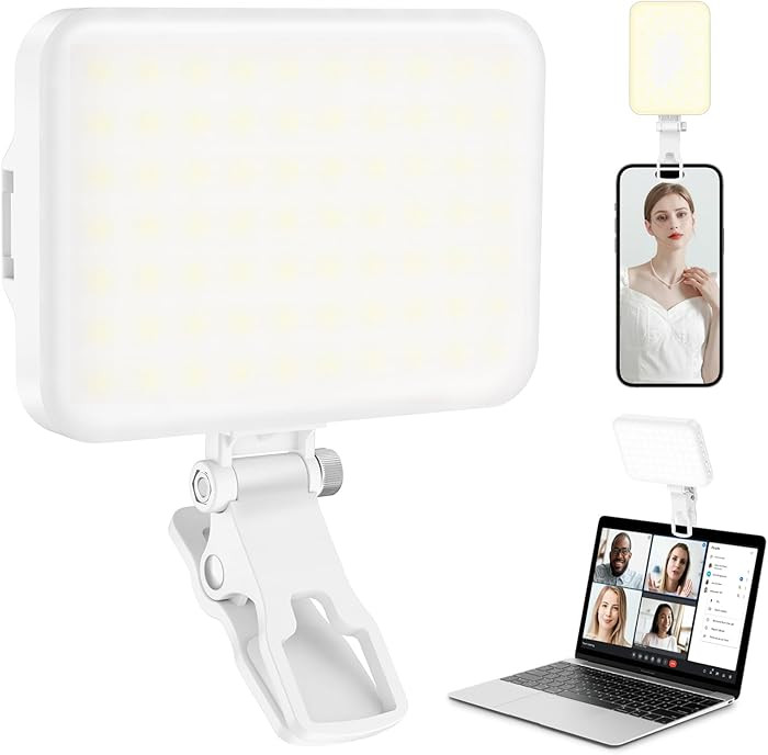ALTSON 60 LED Portable Selfie Light Video Conference Lighting with Clip & Camera Tripod Adapter R... | Amazon (US)