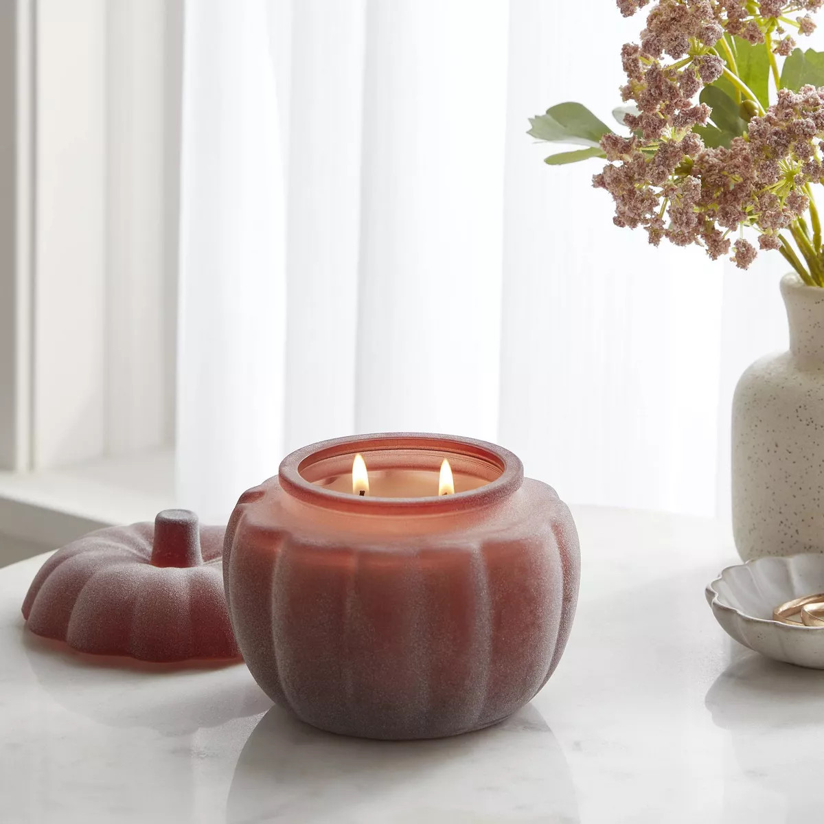 2-Wick Warm Cider and Cinnamon Pumpkin Glass Candle 12oz - Threshold™ | Target