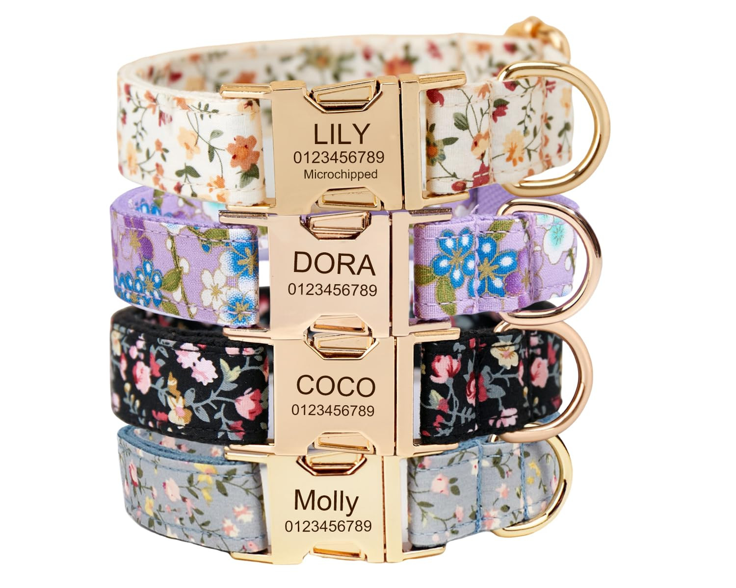 Personalized Dog Collar with Engraved Metal Buckle - Custom Name & Phone Number - Adjustable for ... | Amazon (US)