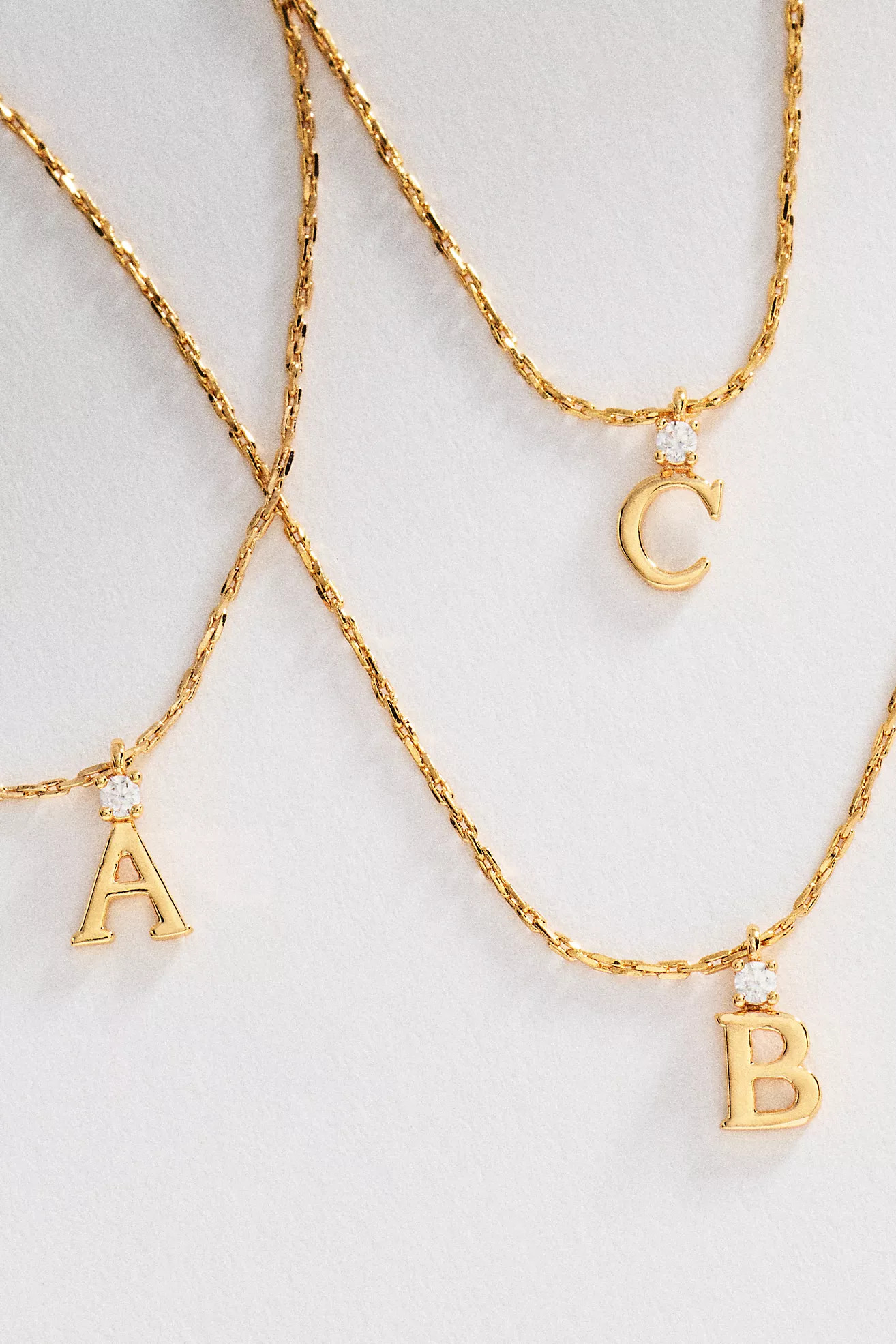 Crystal Monogram Pendant Necklace | Anthropologie (US)