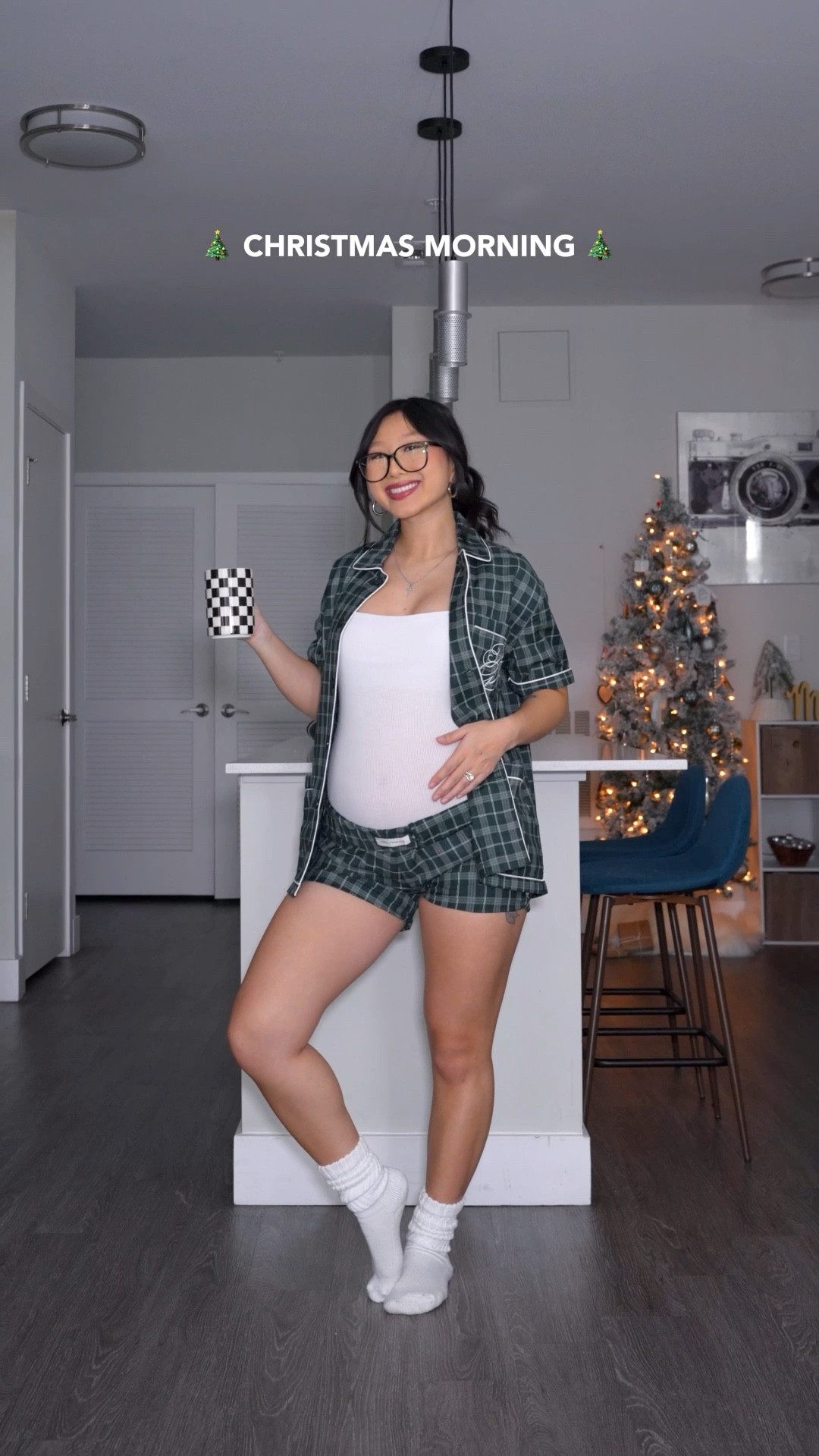 Black Gingham Puff Sleeve Top: size XS
Black Kitten Heels + Knee High Boots: true to size 
Patent Chunky Loafers: runs a bit small
Red Cable Knit Sweater: size S
Black Straight Leg Jeans: size 10 (usually size 0/2, sized up for maternity)
Linking similar products

Maternity style, bump fashion, Christmas outfit, holiday style, ootd, how to style, style tips

#LTKBump #LTKmomlife #LTKHoliday