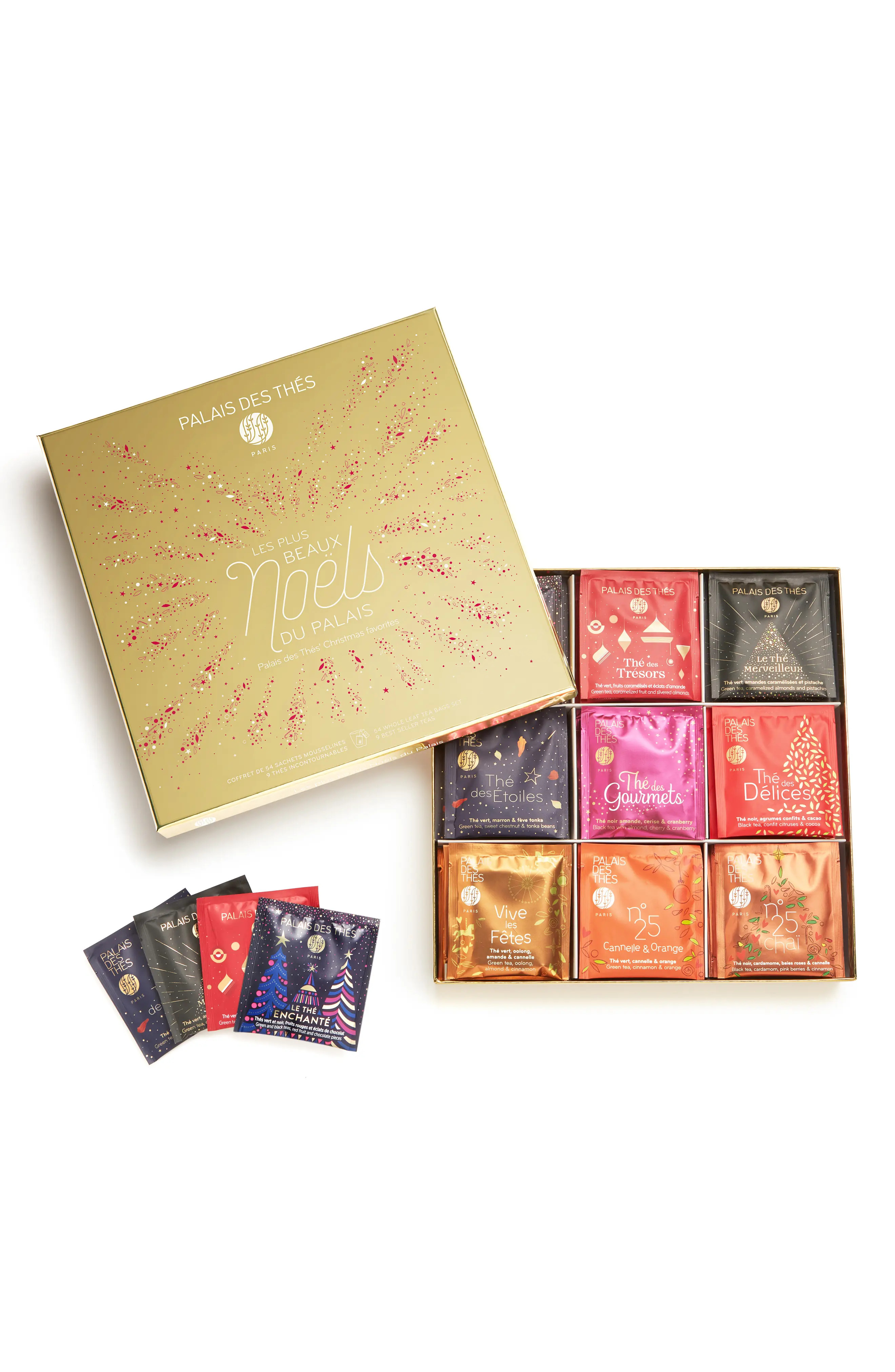 Palais des Thes Christmas Favorites Holiday Tea Tasting Set in Gold at Nordstrom | Nordstrom