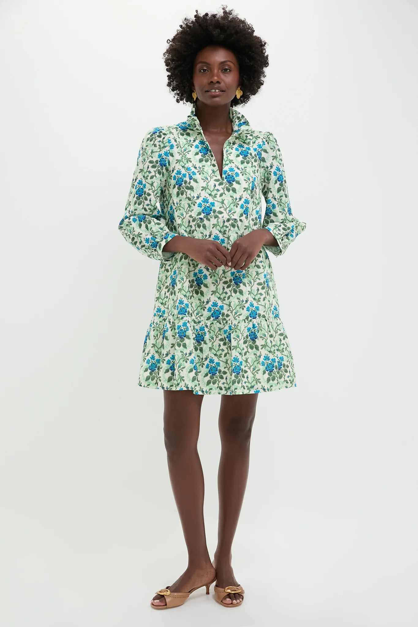 Cerulean Vine Cotton Linen Palmerston Dress | Tuckernuck (US)