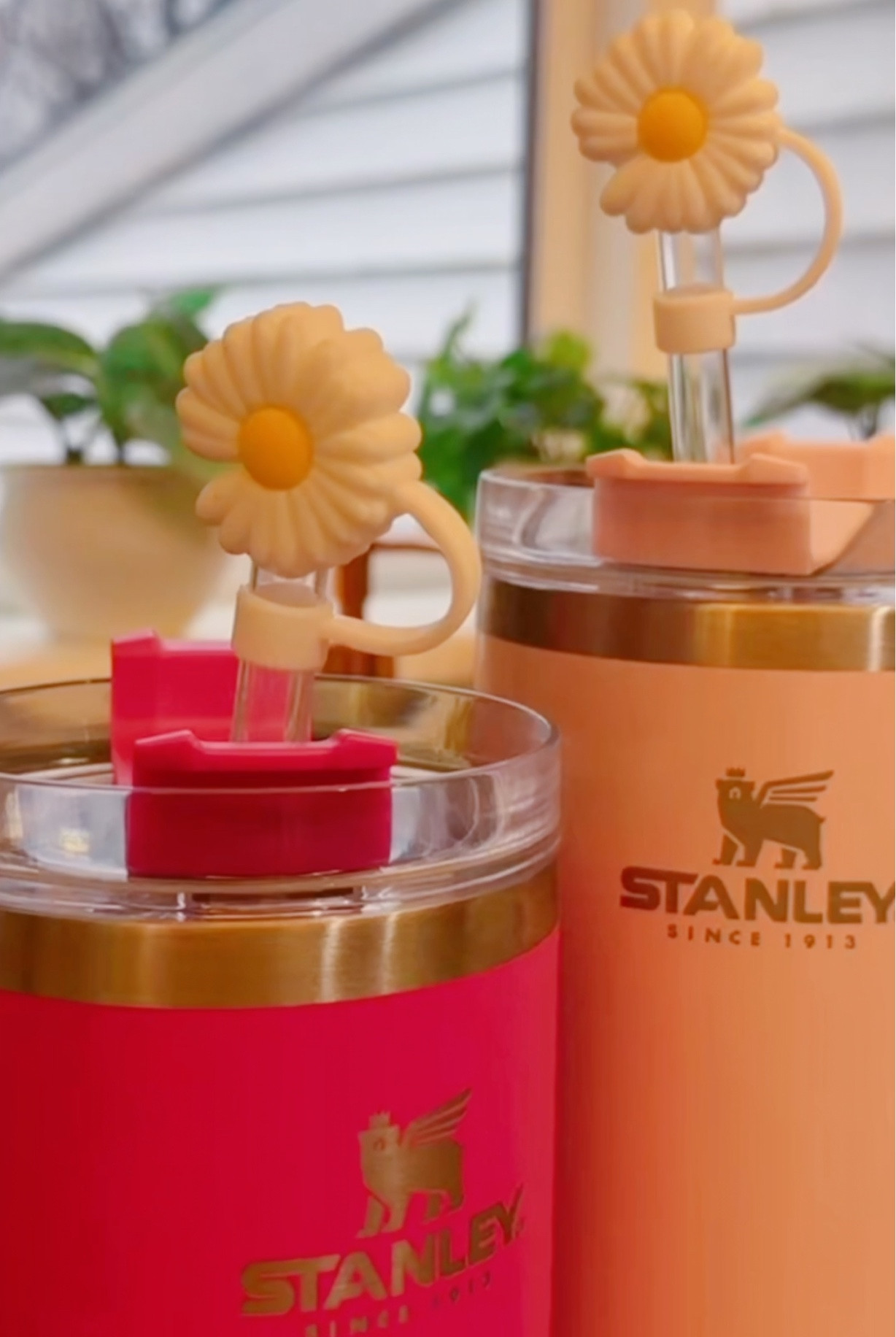 Pink Stanley Tumbler Cups & Cute Daisy Straw Covers 

#LTKunder50 #LTKhome #LTKFind